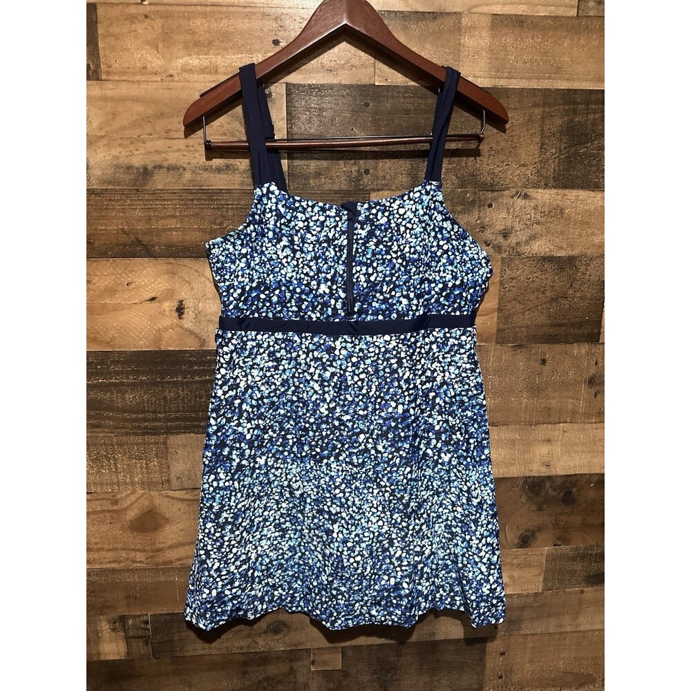 Lands End Large Blue Womens Swim Dress 14-16